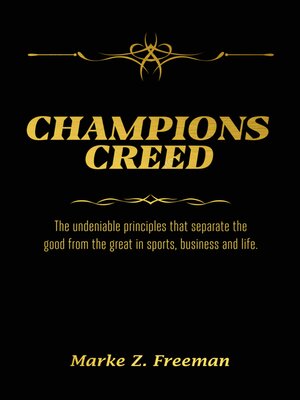 cover image of CHAMPIONS' Creed